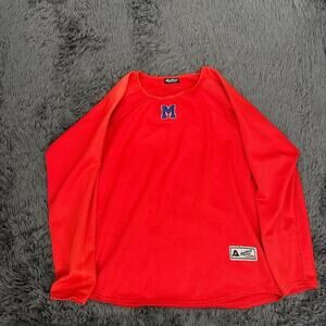 Red jersey long sleeve shirt